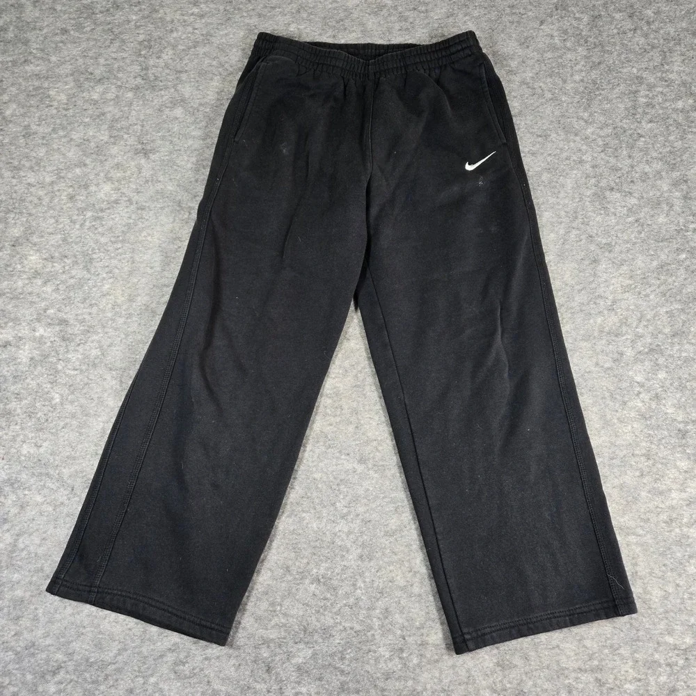 Nike Kids Black Fleece Wide Leg Athletic Sweatpants XL